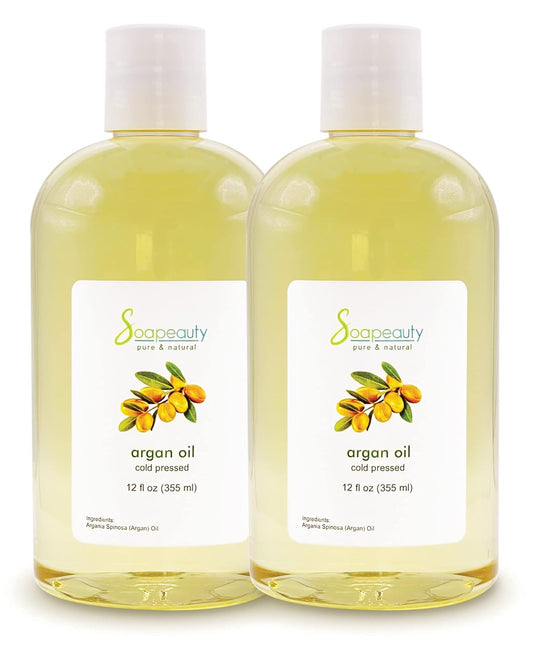 Argan Oil Carrier - 100% Pure & Natural Moisturizer for Skin, Face & Scalp | Hydrating Hair Oil for Dry, Damaged Hair - 24 fl oz (2 x 12 fl oz)