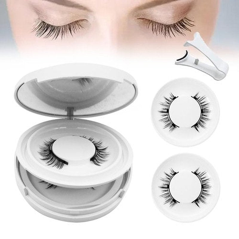 Krafty Magnetic Eyelashes,Magnetic Eyelashes,Magnetic Eyelashes Natural Look,Reusabl Magnetic Eyelashes with Applicator,No Glue Needed Eyelashes Magnetic Lashes(Natural+Natural)