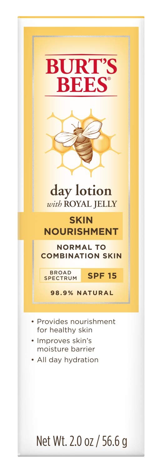 Burt's Bees Nourishment Day Lotion with SPF 15 for Normal to Combination Skin (Package May Vary), Natural, 2 Fl Oz