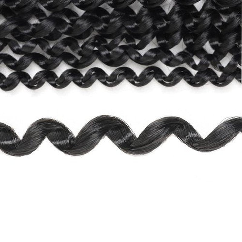 Passion Twist Hair 18 Inch 6 Packs Black Water Wave Braiding Hair for Butterfly Locs Passion Twists Bohemian Braiding Hair Extensions (18Inch 6 Packs,1B#)