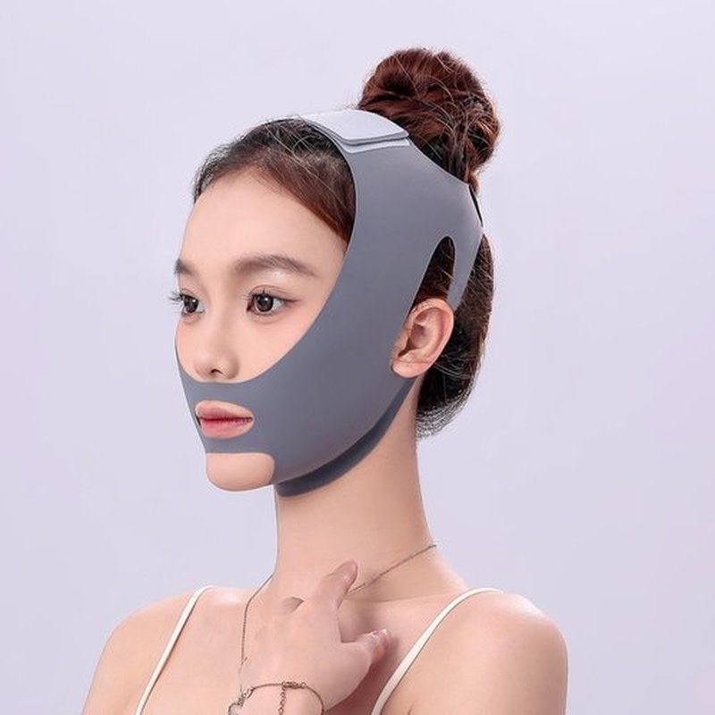 V-Face Compression Band Facial Sculpting Machine with Pressure Enhancement, Delicate Sculpting, Day and Night Use, Slimming Face for Men and Women Mask Massage Apparatus V-Face Artifact (Grey)