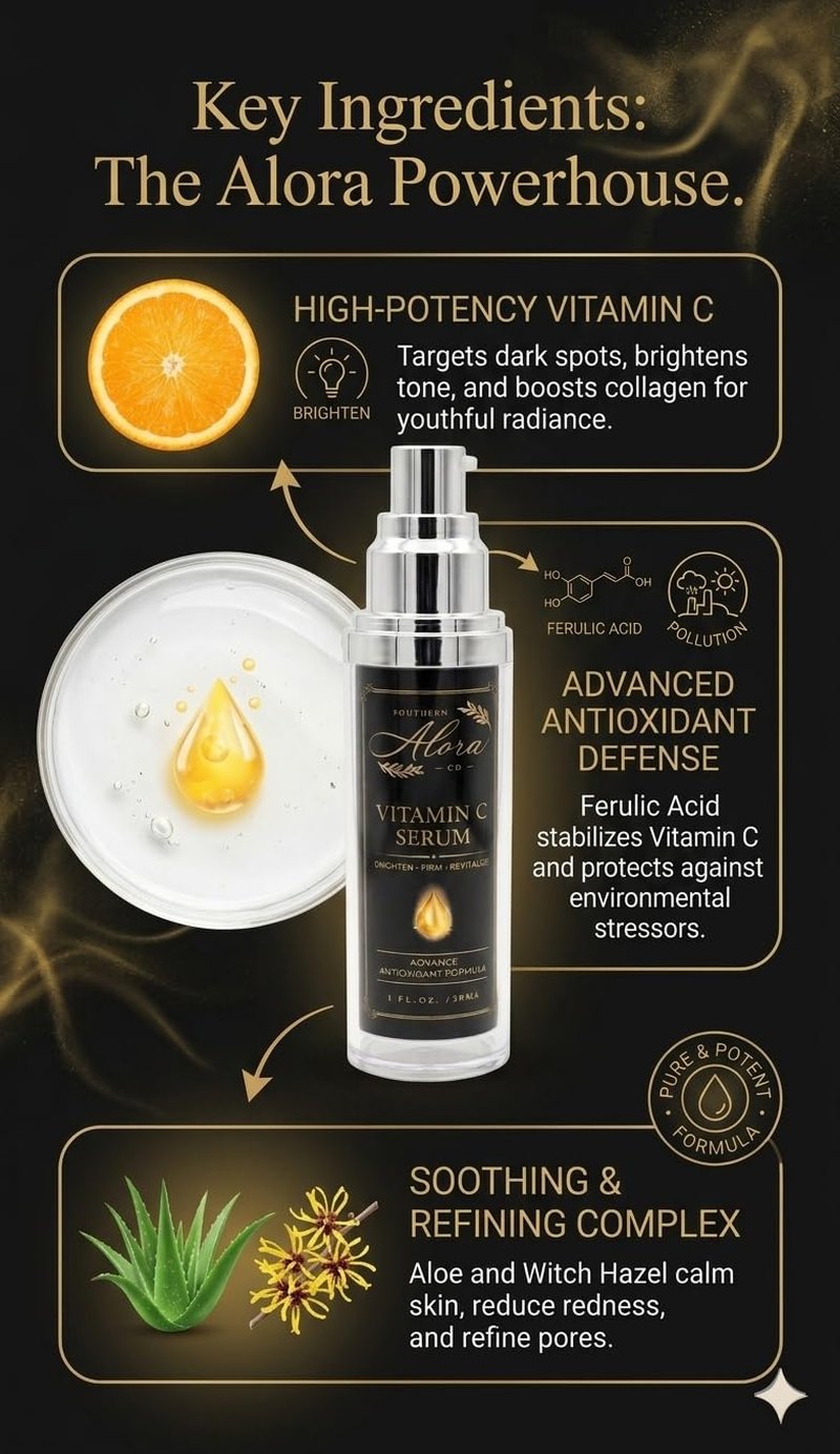 Vitamin C Serum for Face - Brightening Anti-Aging Formula with Hyaluronic Acid | Hydrating for Dark Spots & Hyperpigmentation