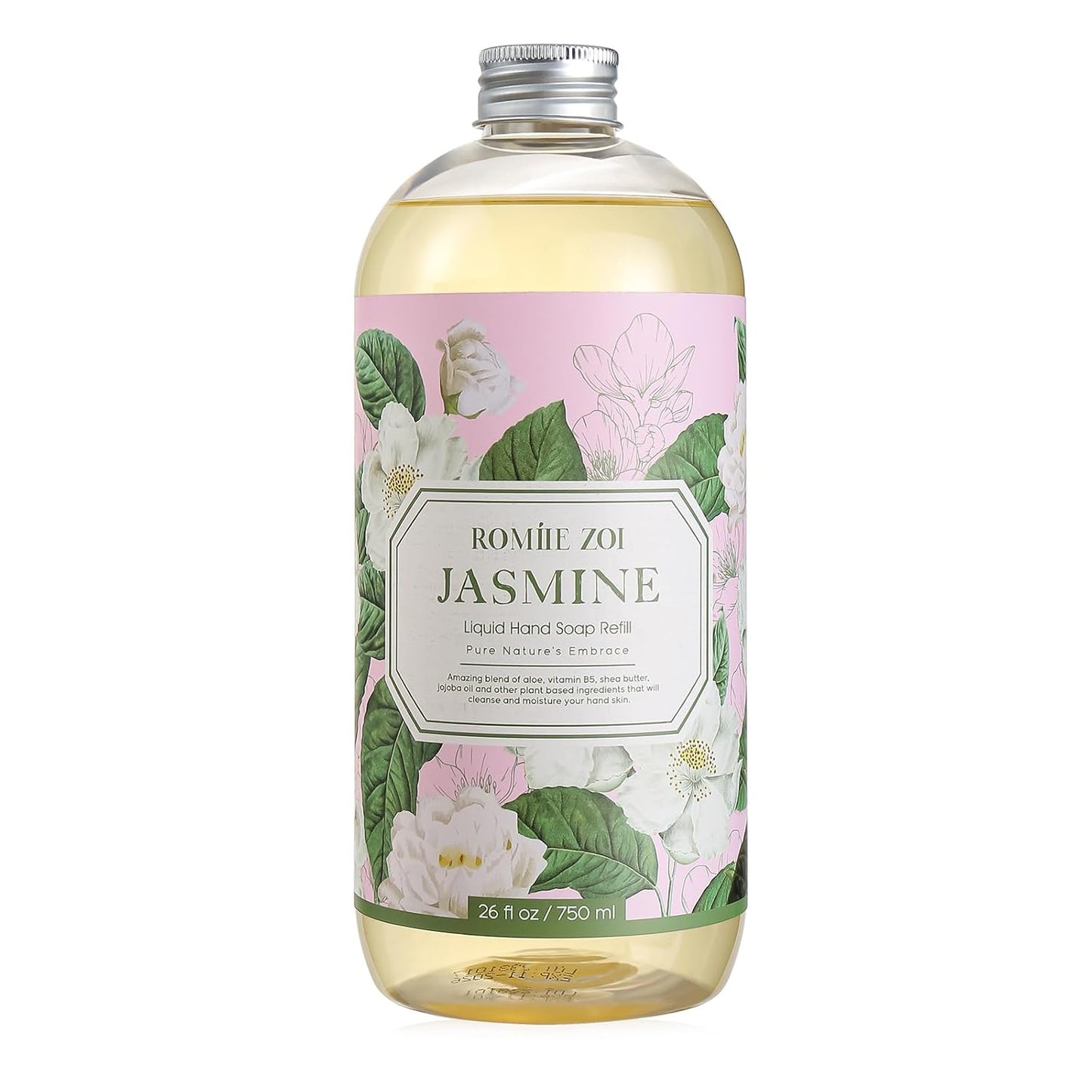Liquid Hand Soap Refill - Jasmine Scent, Gentle & Moisturizing Formula | 750 ML / 26 FLOZ