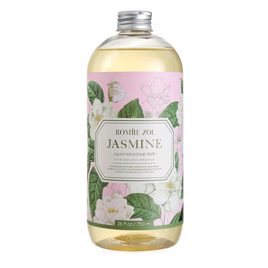 Liquid Hand Soap Refill - Jasmine Scent, Gentle & Moisturizing Formula | 750 ML / 26 FLOZ