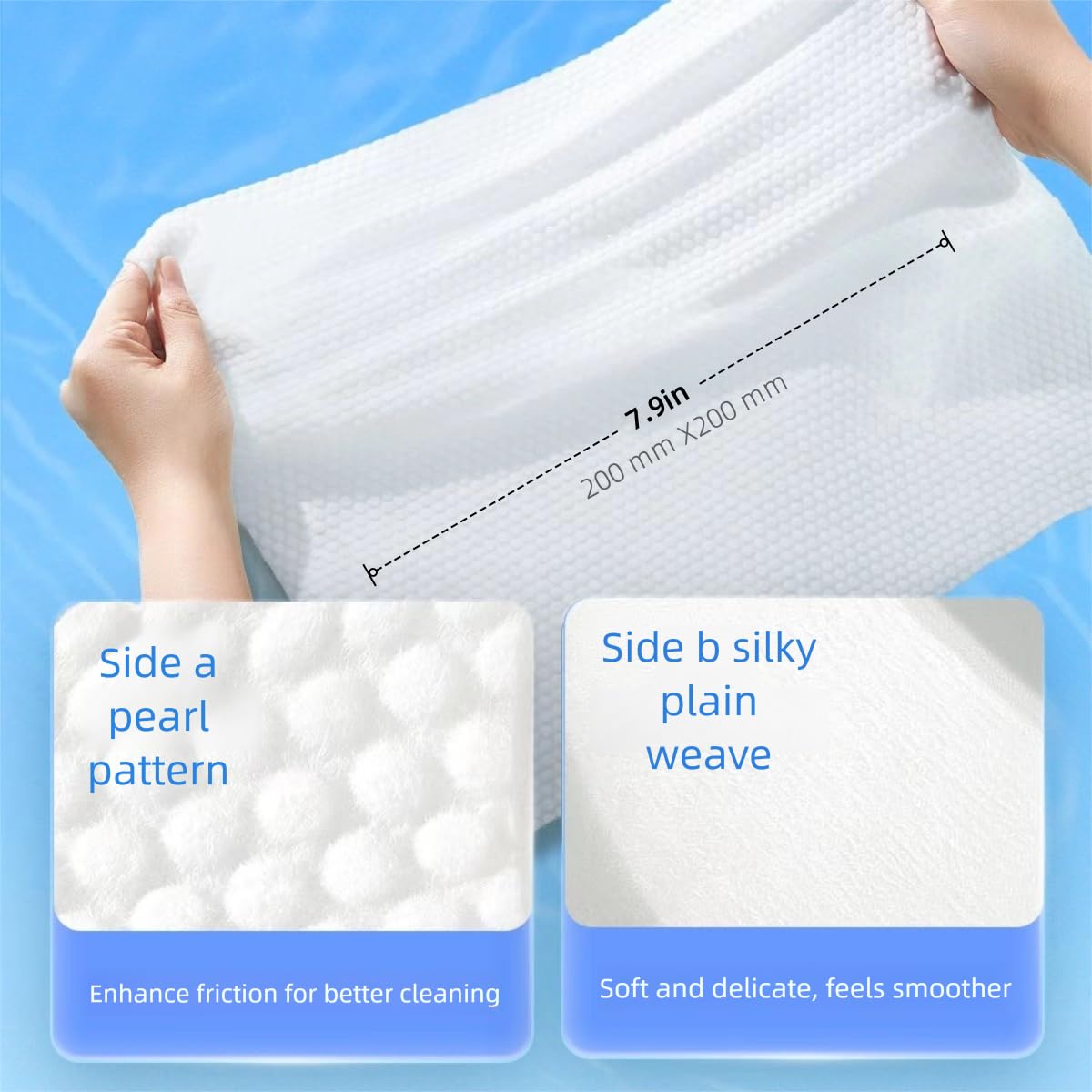 MIXUISEE-thick and soft Face Towels.Disposable face towel.100% Cotton facial cloths.Super thick 150%. Suitable for makeup removal and cleansing.and applicable to sensitive skin(Extra thick 150 pieces)