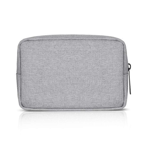 ERCRYSTO Universal Electronics/Accessories Soft Carrying Case Bag, Durable & Light-weight,Suitable for Out-going, Business, Travel and Cosmetics Kit (Small-Gary)