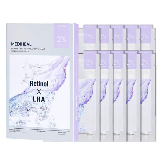 Derma Synergy Wrapping Mask (10 Packs) - Pore Elasticity & Skin Balance with Retinol
