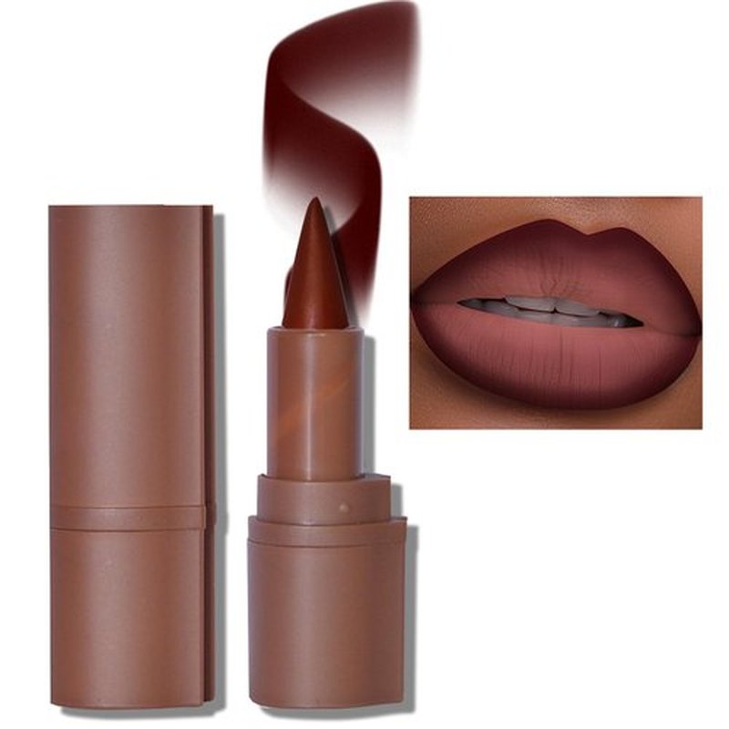 Erinde 2-in-1 Gradient Lip Liner and Lipstick Lip Combo Set, Matte Nude Dark Brown Red Lip Liner Creamy Lip Pencil Crayon, High Pigmented Long lasting Lipstick Makeup, 07# Mulberry