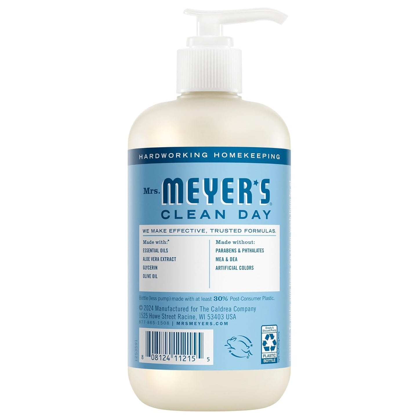 Mrs. MEYER'S Clean Day Liquid Hand Soap 6 Pack Variety Pack, Clementine, Basil, Lavender, Rain Water, Oat Blossom, Lemon Verbena, 12.5 OZ Each, 1 CT