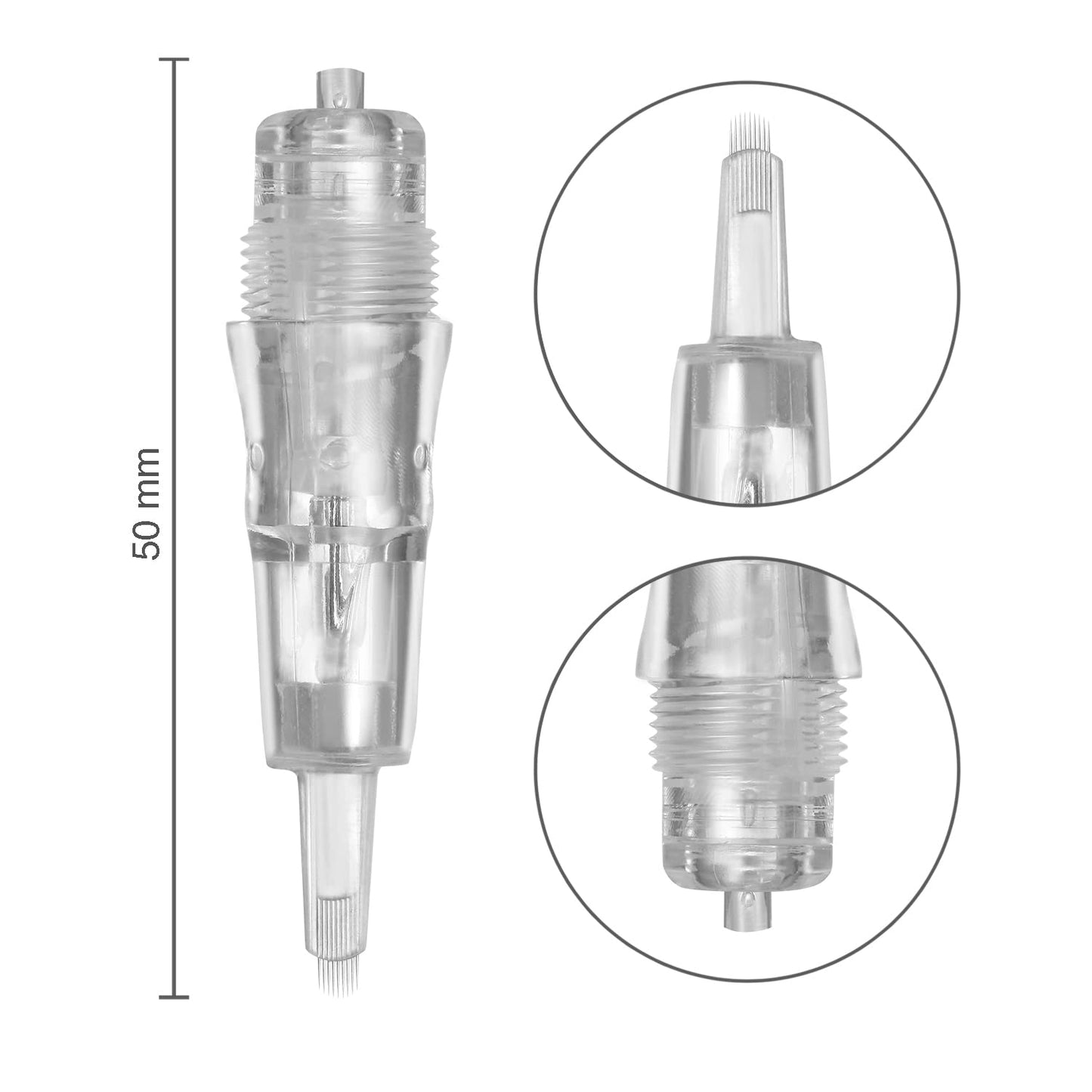 CHUSE C22 Prevents Ink Spitback Safety Tattoo Pro Cartridges Needles Permanent Makeup Needles Box of 10Pcs (U9 0.25)