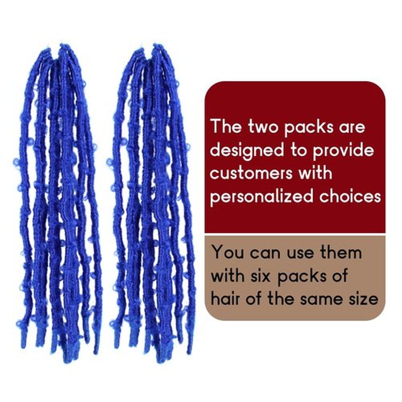 BOHOBABE 2 Packs Blue Butterfly Locs Crochet Hair 12 Inch Butterfly Faux Locs Crochet Hair Short Distressed Locs(2 Packs, Blue)