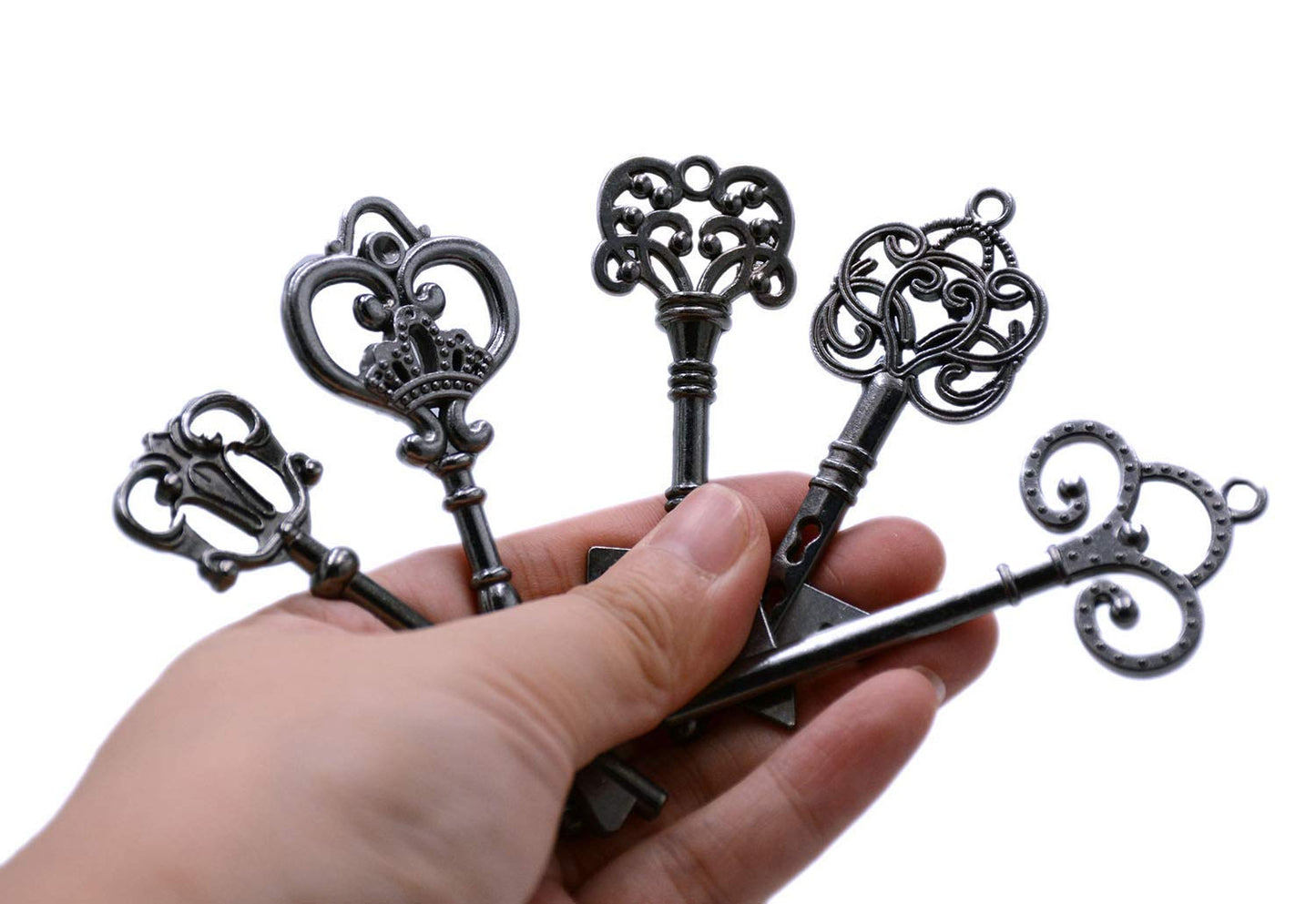Yansanido 50pcs Black Skeleton Key Beer Bottle Opener With 100 Pcs Thank You Card and 98 Feet Hemp Rope for Wedding Party Favors (50pcs Black)