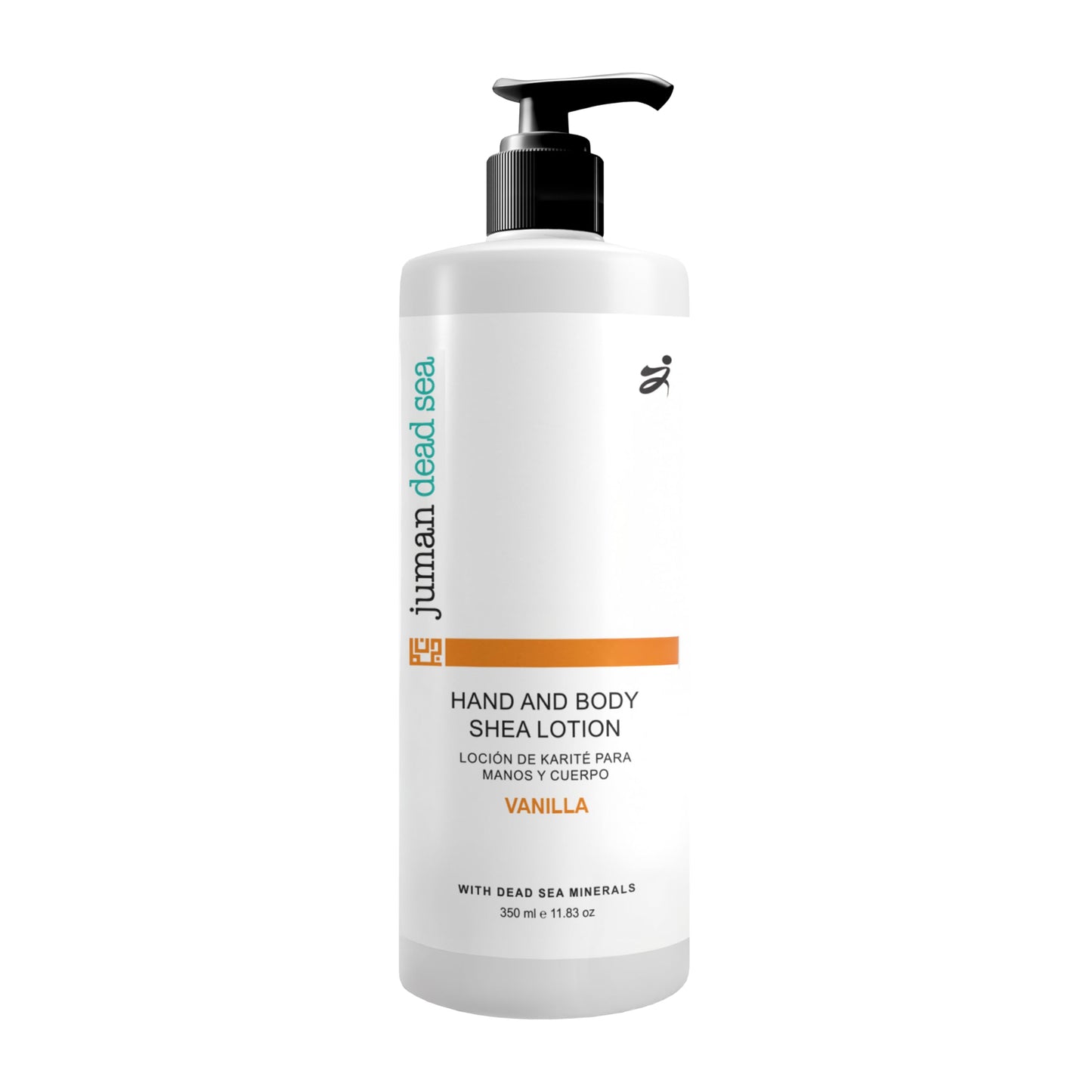 JUMAN Dead Sea Minerals Fast Absorbing & Non-Greasy Body Lotion | Vanilla | Intense Beauty Dry Skin Moisturizer | Hydrating Moisturizer with Shea and Cocoa Butter & Sweet Almond Oil | Vegan | 11.8 OZ