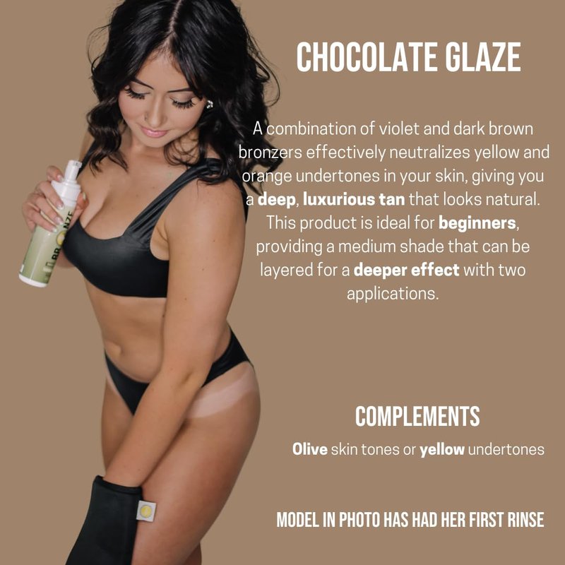 Chocolate Glaze Mousse Self Tanner - Streak-Free, Fast-Drying Foam for Natural Brown Glow | 32 fl. Oz