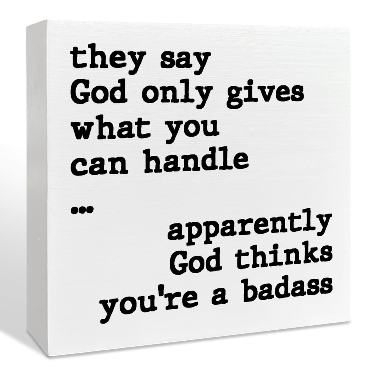 Funny Cancer Warrior Gifts for Women Men, Birthday Gifts for Cancer Patients Inspirational Cancer Survivor Gifts, Cancer Support Fighter Encouragement Gifts, Cancer Humor, Wooden Box Sign