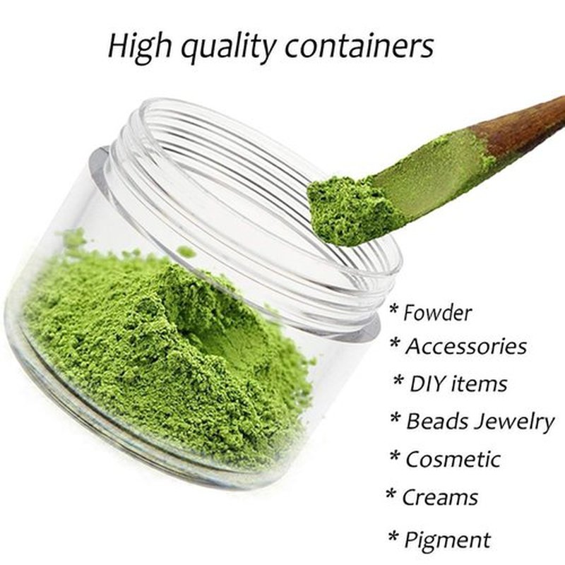 ZEJIA 5 Gram Sample Containers with Lids, 25PCS Mini Makeup Containers, Empty Plastic Travel Cosmetic Containers with Labels