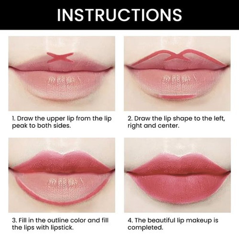 HHLTOH Nude Pink Velvet Matte Lip Liner and Lipstick Combo Set Kit for Women, DNM Magic 24 Hours Lipstick and Lip Liner Makeup Set Stain Long Lasting Waterproof labial Care Cruelty-free, 46#