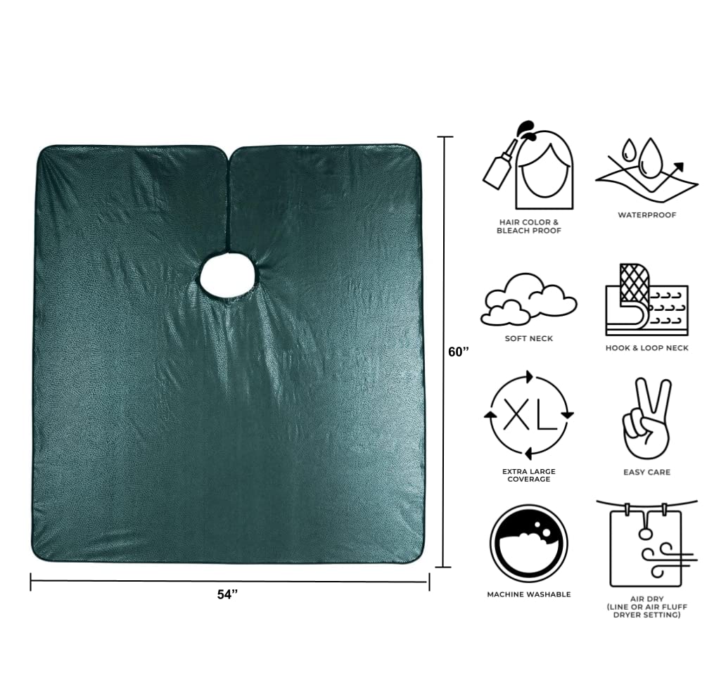 Cricket Encore Waterproof Salon Cape - Bleach-Proof, Adjustable, Extra-Large, White Gold