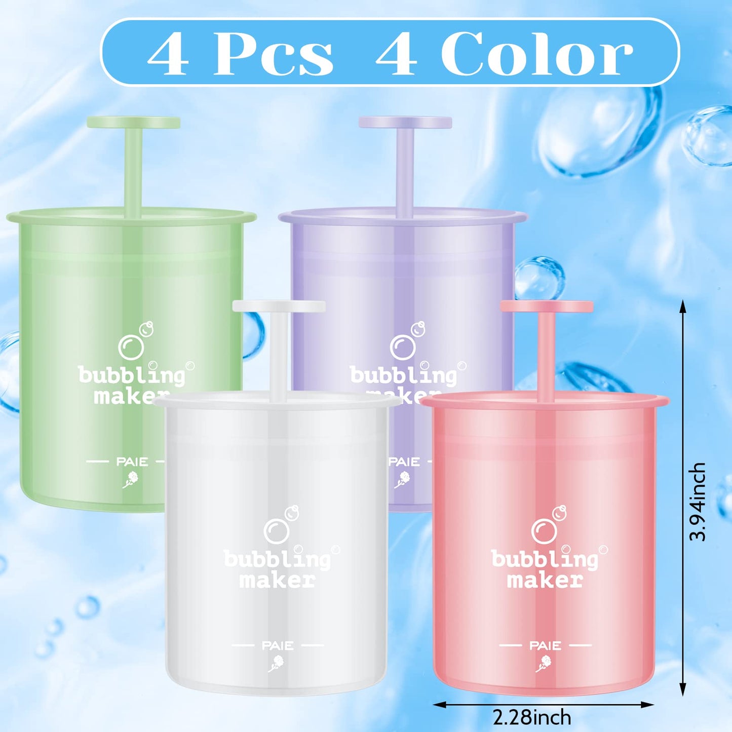 Maitys 4 Pcs Face Foam Maker Facial Cleansing Tool Face Wash Deep Cleanser Foamer Convenient Facial Skincare Whip Maker Travel Household Quick Cleansing Tool for Face Wash Skin Care