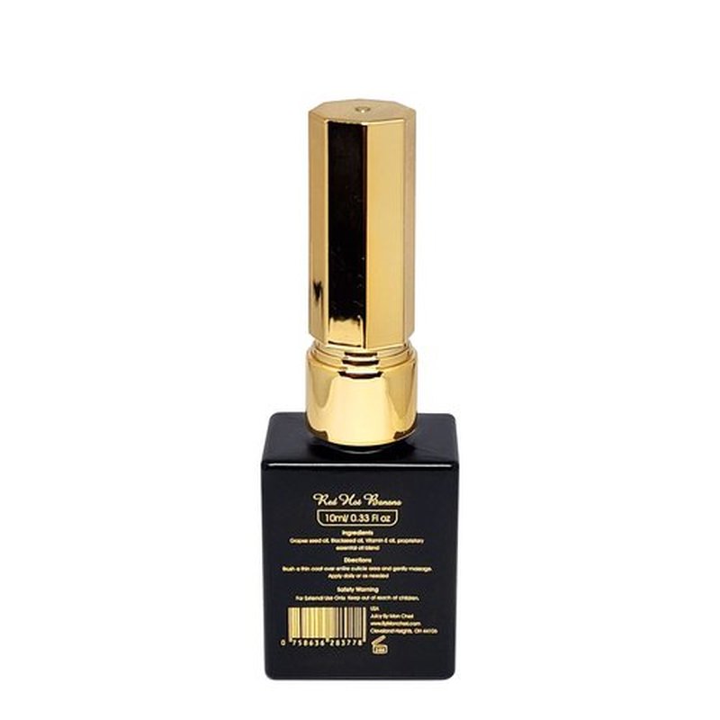 Juicy By Mon Cheri Nail Perfection Cuticle Oil: Moisturizes, Repairs, and Promotes Growth for Stronger, Healthier Nails. Ideal for Natural Nails. 10ml Red Hot P Golden Touch Treatment