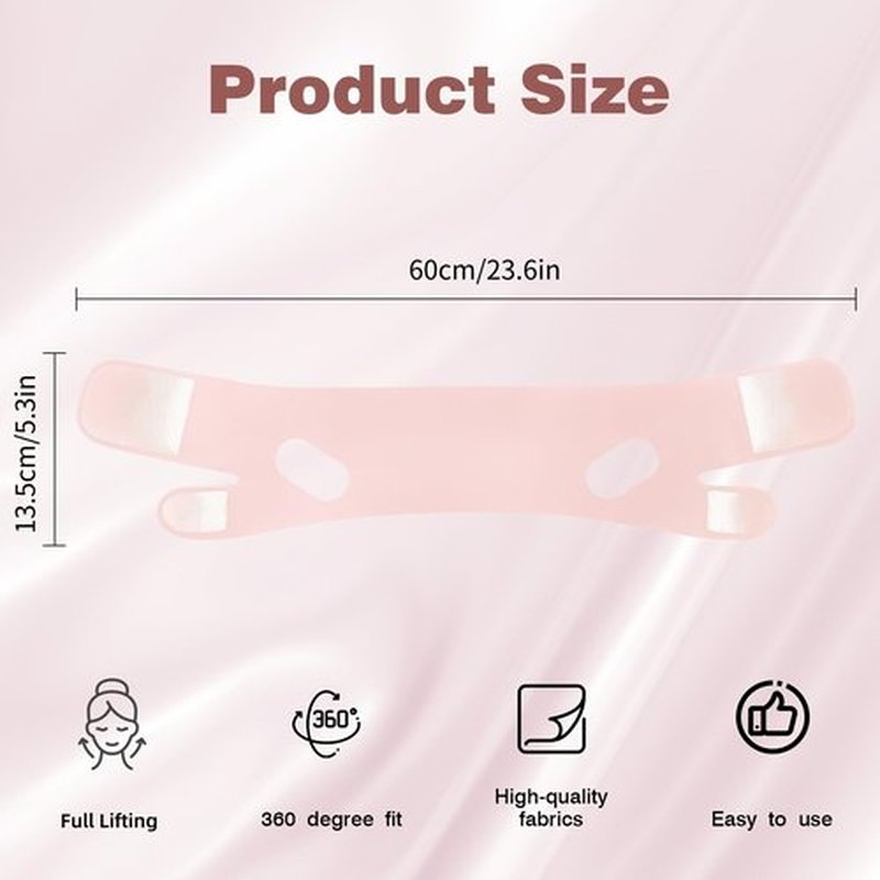 Chin Strap for Sleeping,Adjustable Chin Strap,Jaw Strap,Jawline Shaper,V Line Lifting Mask,Pink,M