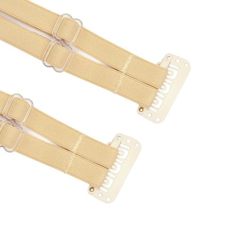 YTBYT Facelift Bands with Clips - Invisible Stretching Lifting Straps, Adjustable Elastic Slimming Bands (24cm Blonde Double)