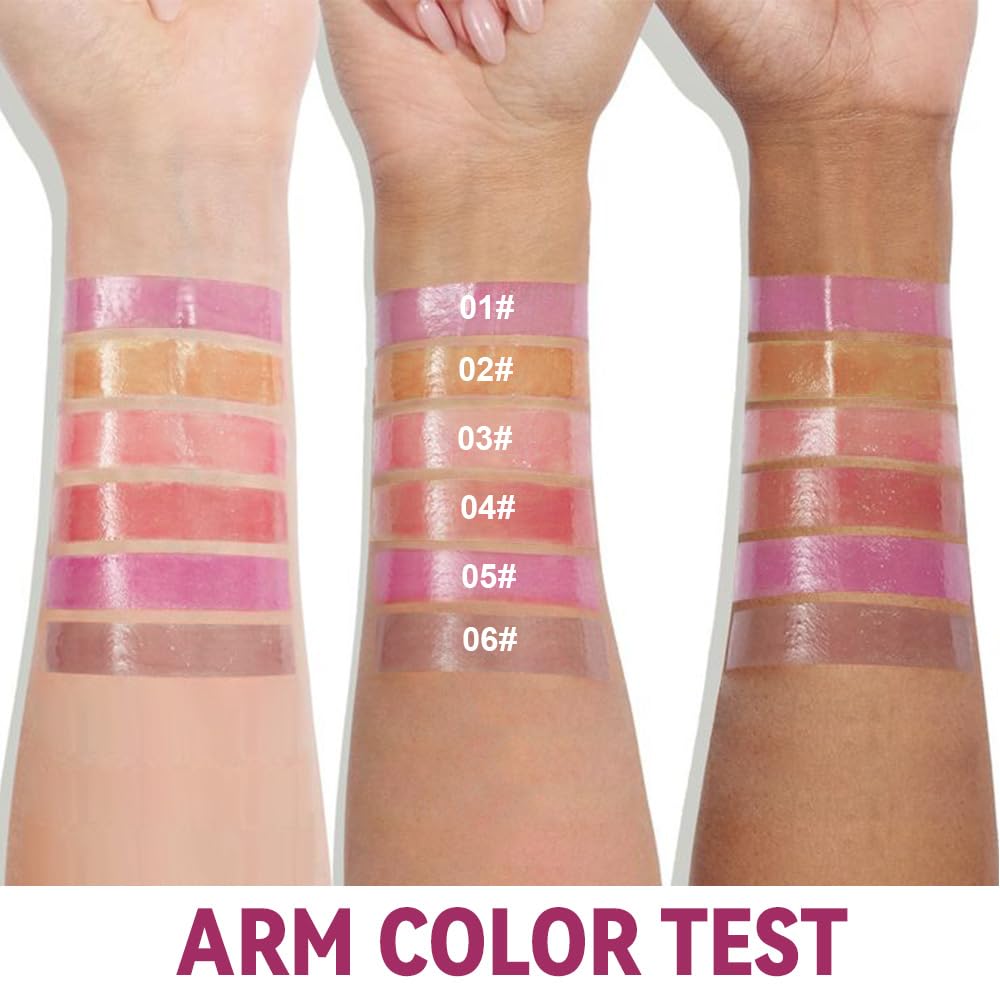 HHLTOH Summer Lip Butter Lip Balm Glow Reviver Lip Gloss, Melting Lip Serum, Ultra-Hydrating Natural Vegan Lip Balm, Sheer-Tinted Shine & Hydration, Soothes & Softens Dry Lips (06# Nude Brown)