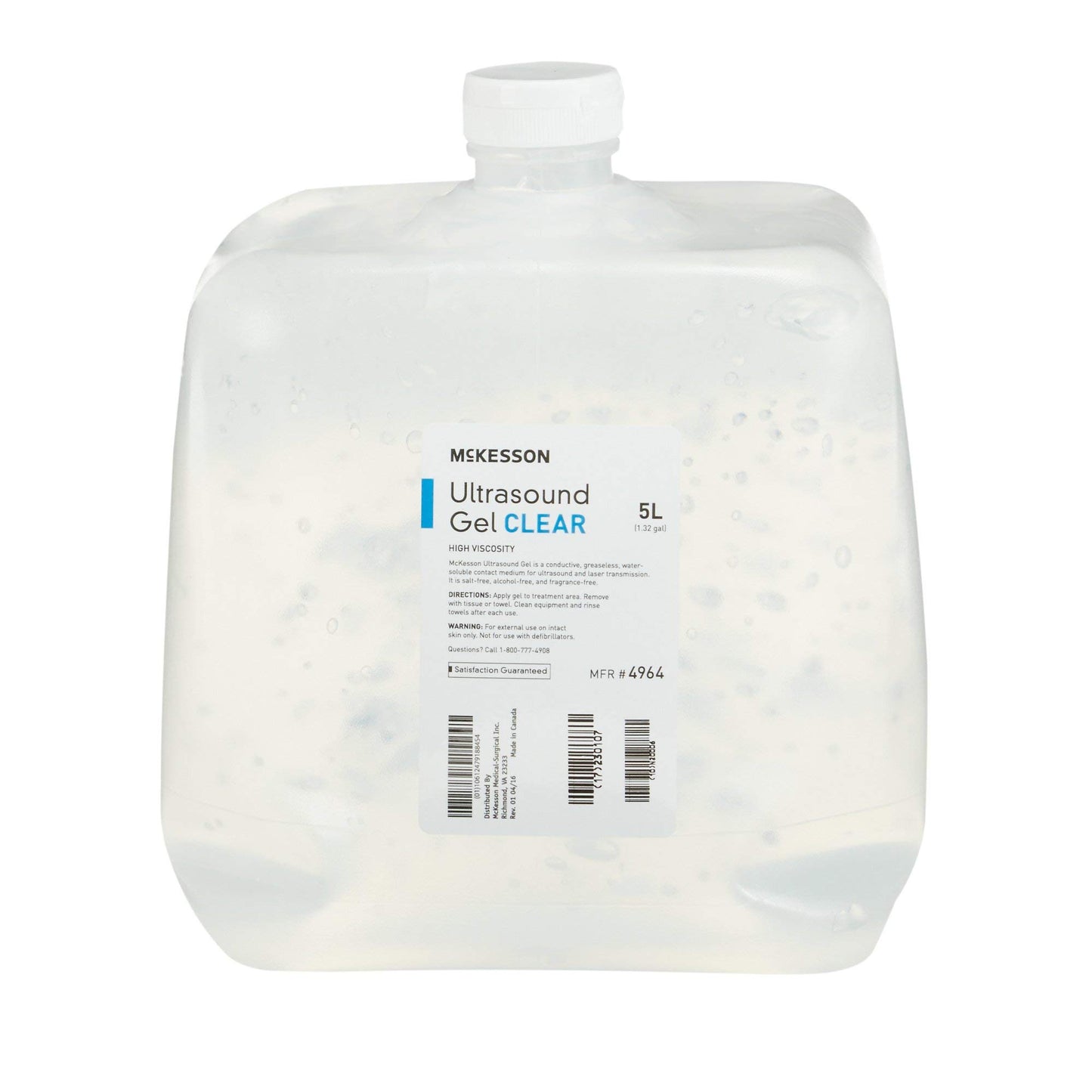 McKesson Clear Ultrasound Gel - Transmission Ultrasonic Gel - Water-Soluble - 5 Liter, 1 Count