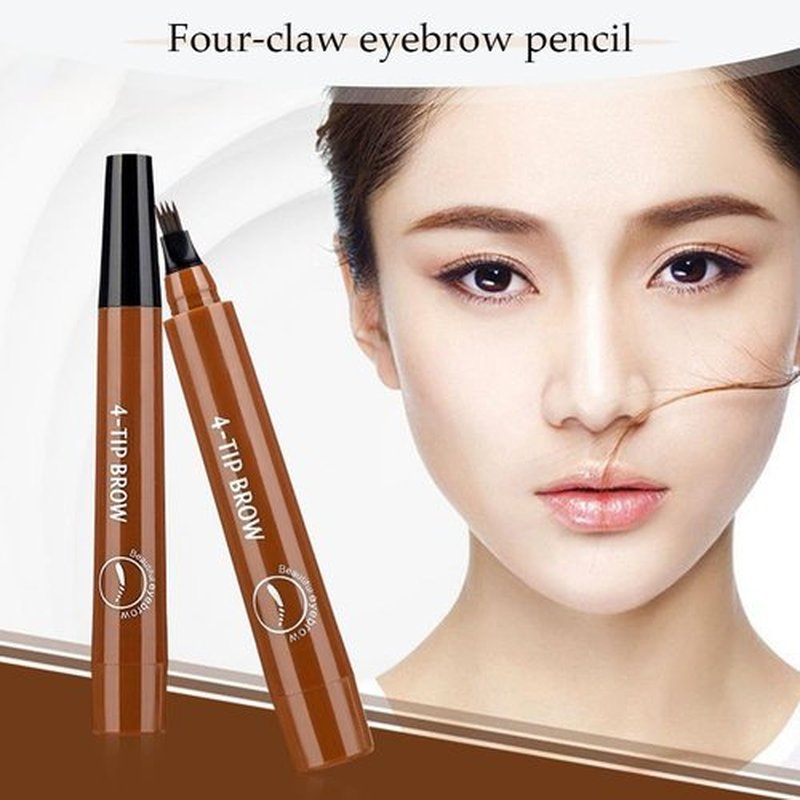 Upgrade Microblading Eyebrow Pen, 3D Waterproof Brow Pencil 2PCS Magic Eyebrow Pencil,Eyebrow Tattoo Pencil with 4 Fork Tip,Contouring Pen Natural Gap Filling Eyebrow Pen (5 Color/1pcs)