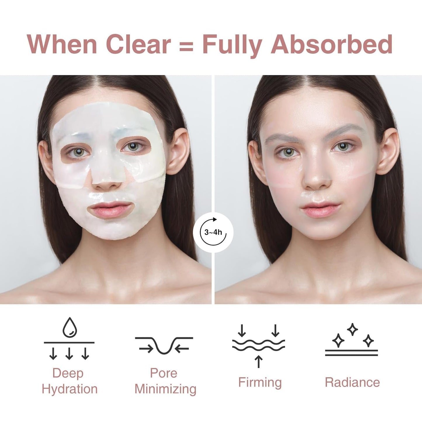 Elixbloom Bio-Collagen Face Mask, Real Deep Hydrating Collagen Overnight Mask, Face Masks Skincare, Facial Sheet Masks for Skin care, Pore Minimizing, Firming, and Moisturizing.