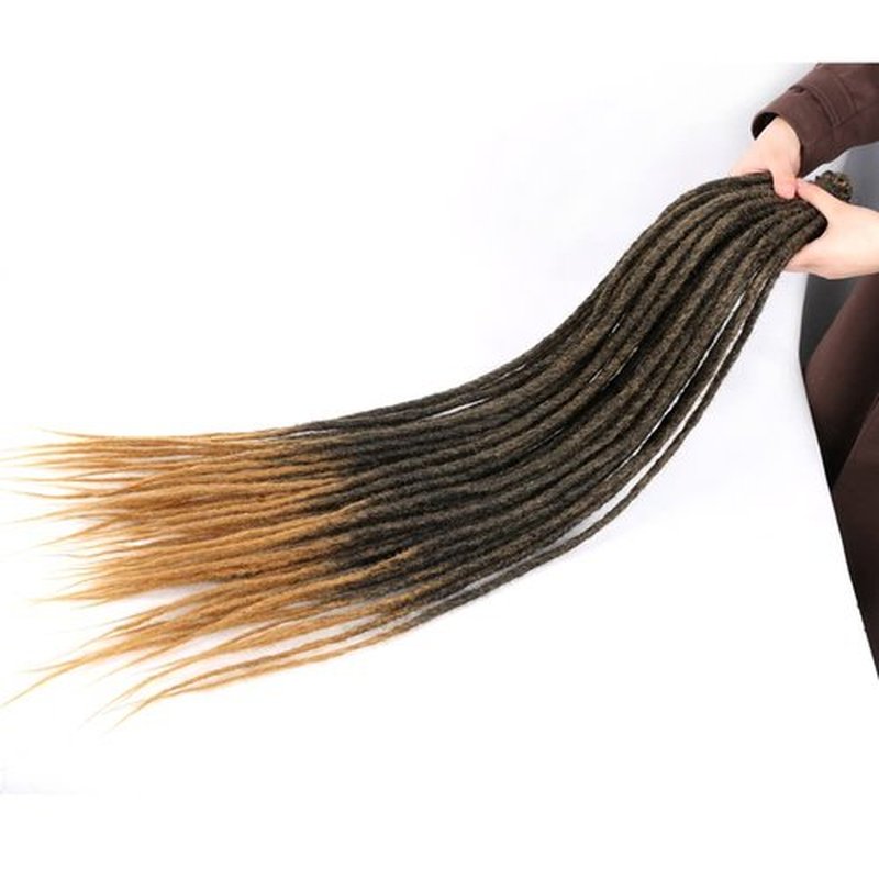 DAIRESS 36 Inch 20strands/pack Synthetic Dreadlocks Extensions Thin 0.6cm Soft Reggae Hair Hip-Hop Style Dread Extensions Long Crochet Braids For Hippie Dread locks Hair(1B-27,20strands/pack)
