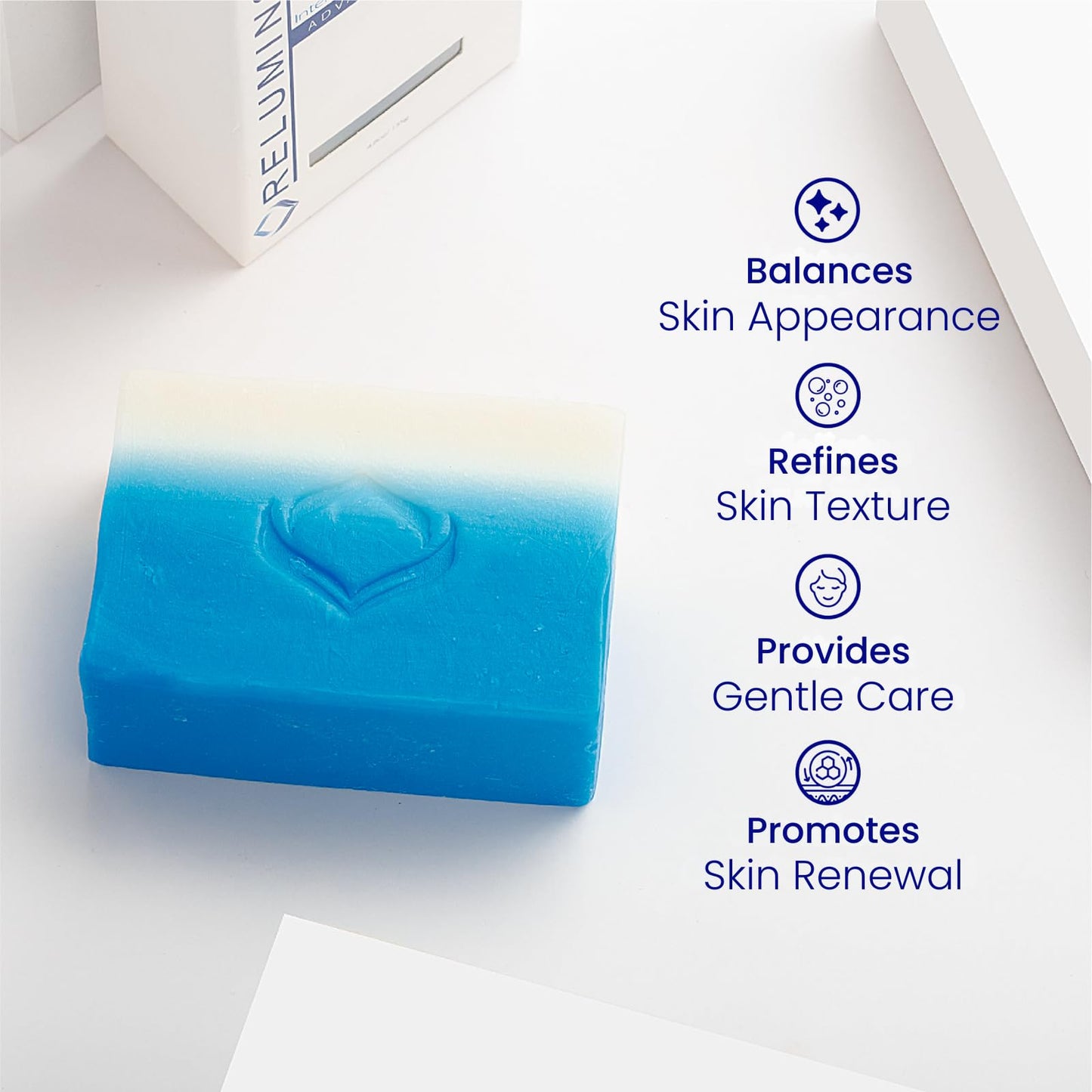 Relumins Advance Intensive Skin Repair Soap with TA Stem Cell, Rejuvenation, Body Soap Bar, and Licorice for Softer, Smooth Skin, 135g x 1 Bar with Net