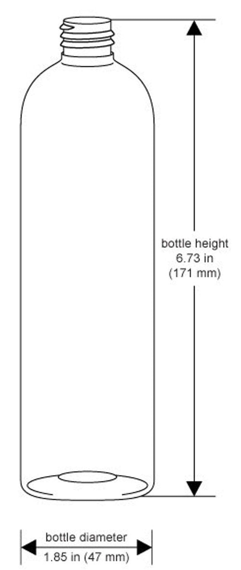 8 Ounce Cosmo Round Bottles, PET Plastic Empty Refillable BPA-Free, with White Twist Top Caps (Pack of 12) (Red)