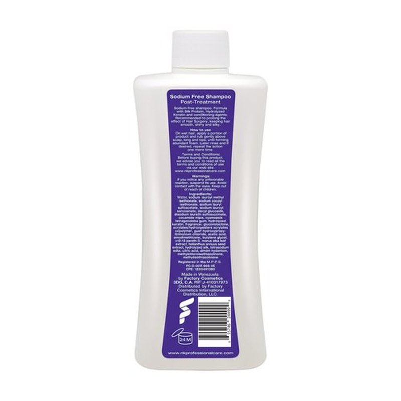 NK Professional Care Extensive Maintenance Shampoo Step 3 for All Hair Types, Moisturizing with Milk Protein, Shine with Betaine, Smoothening, Split Ends, 15 Oz