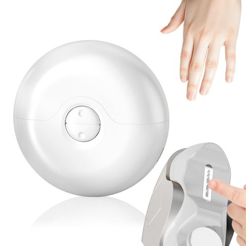 Electric Nail Clipper, Upgrades 2 in 1 Electric Polishing Automatic Nail Clippers Electric Nail File for Seniors Adults Kids, Baby Nail Trimmer Electric Toenail Automatic Nail Clippers (White)