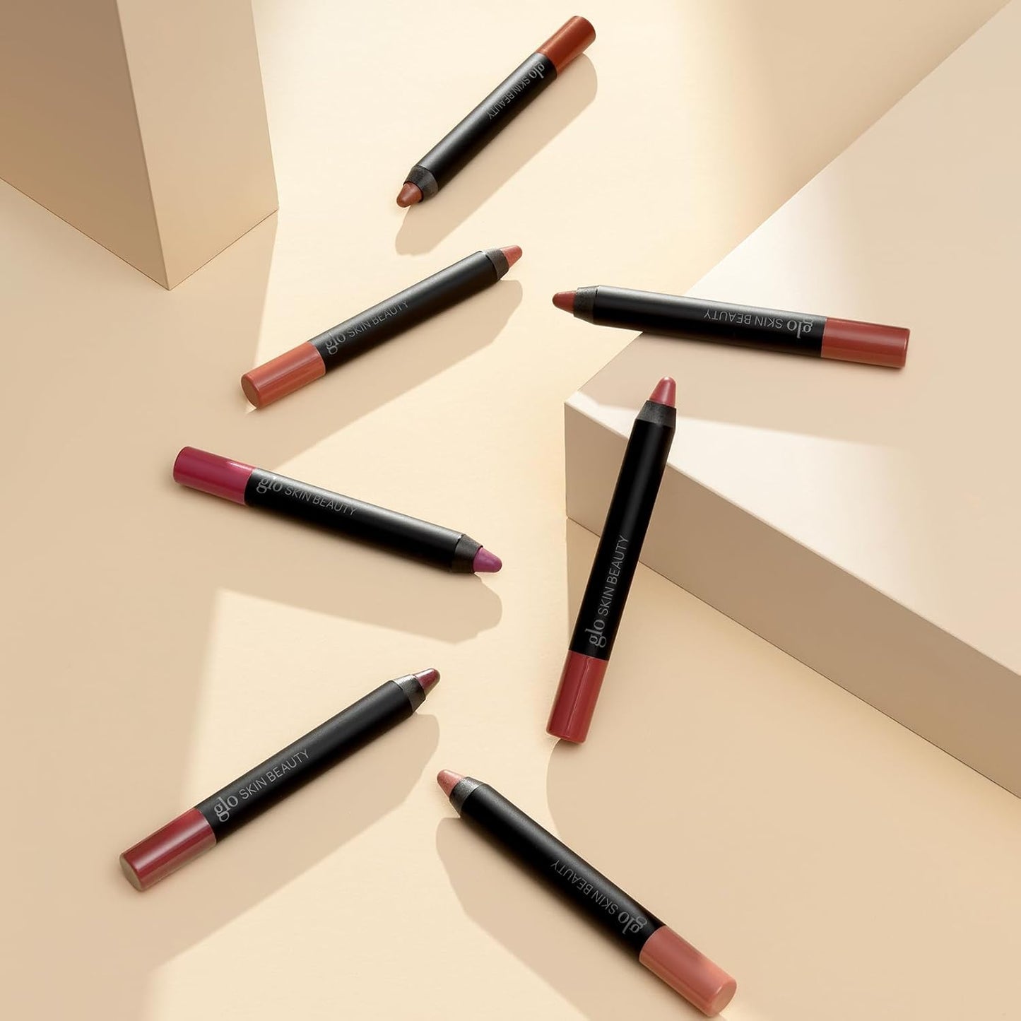 High Shine Glo Skin Beauty Cream Glaze Lip Crayon - Intense Color & Long-Lasting (Chiffon)