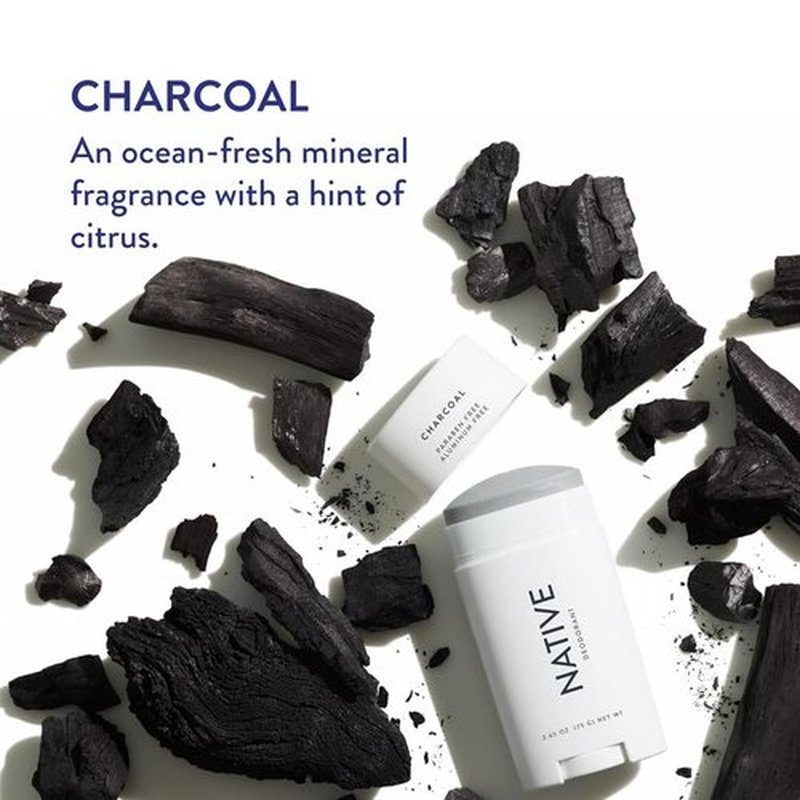 Native Deodorant | Natural Deodorant for Men, Aluminum Free with Baking Soda, Probiotics, Coconut Oil and Shea Butter | Charcoal