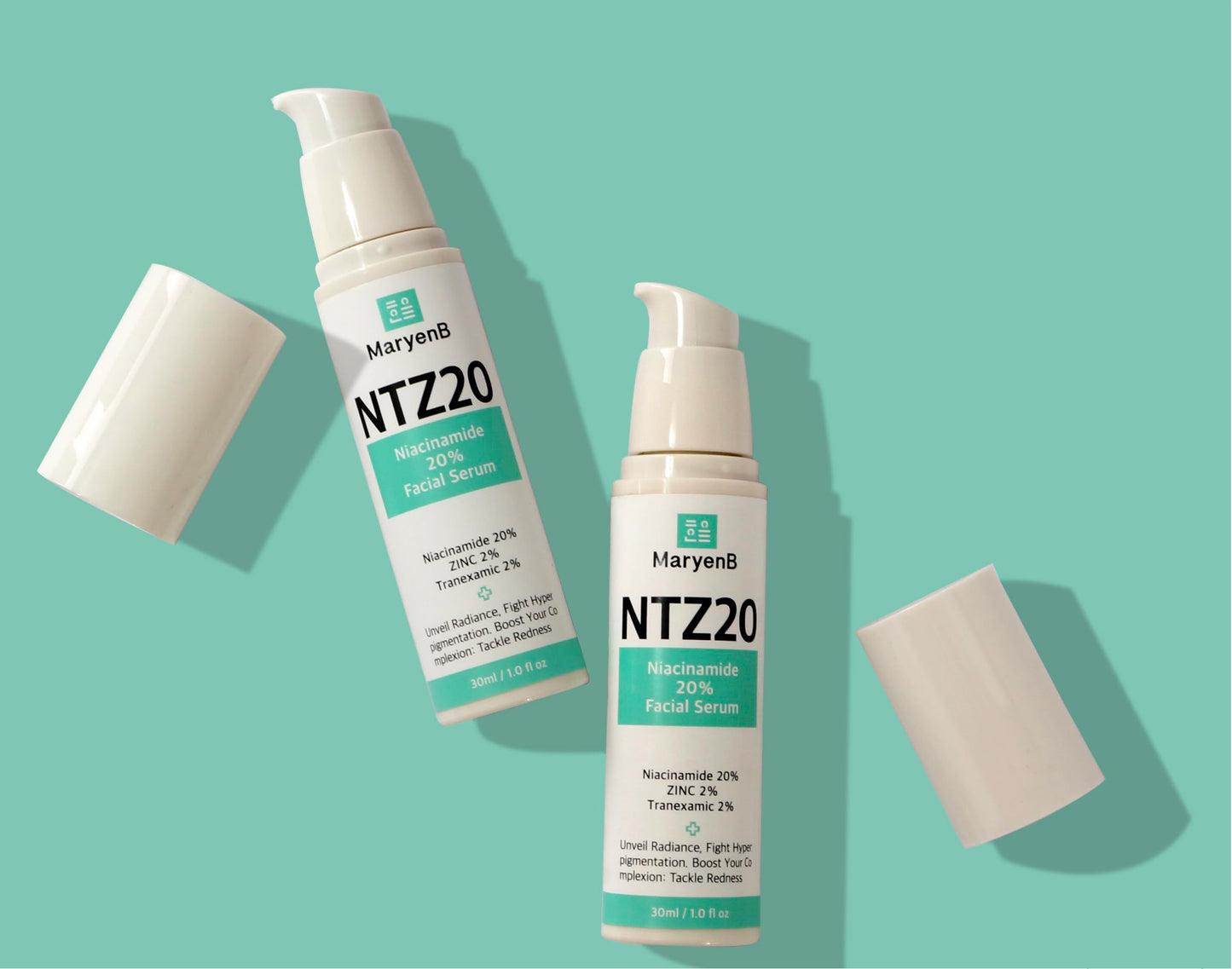 20% Niacinamide + 2% Tranexamic Acid + Zinc PCA Face Serum for Uneven Tone, Pores & Blemish-Prone Skin, Hydrating Facial Serum with Aloe, Green Tea, Hyaluronic Acid, 1 Fl Oz (30ml)