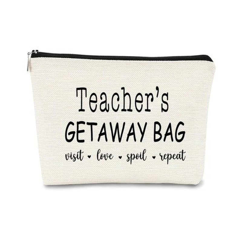 BARPERY Teacher Gifts for Women Makeup Bag, Teacher Bags,Teacher Appreciation Gifts,Teacher's Getway Bag,Gift for Teacher