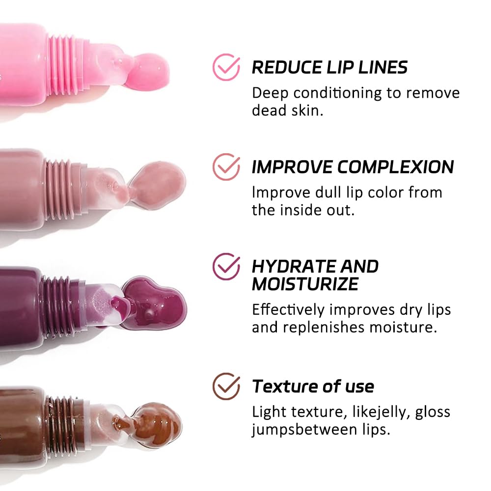 HHLTOH Butter Lip Balm – Ultra-Hydrating Lip Care with Shea Butter & Olive Oil, Soothes Dry Lips with Natural Tint & Gloss Effect,Lip Plumper Moisture & Light Lip Stain Finish #6 Pink Candy