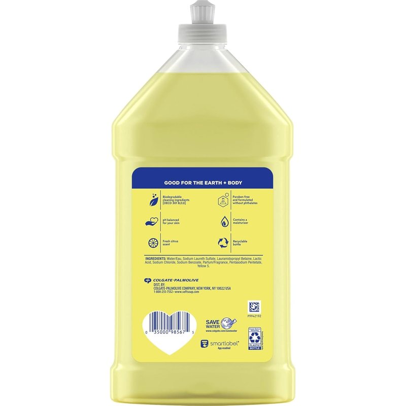 Softsoap Liquid Hand Soap Refill - Refreshing Citrus Scent | 32 Fl Oz, Yellow