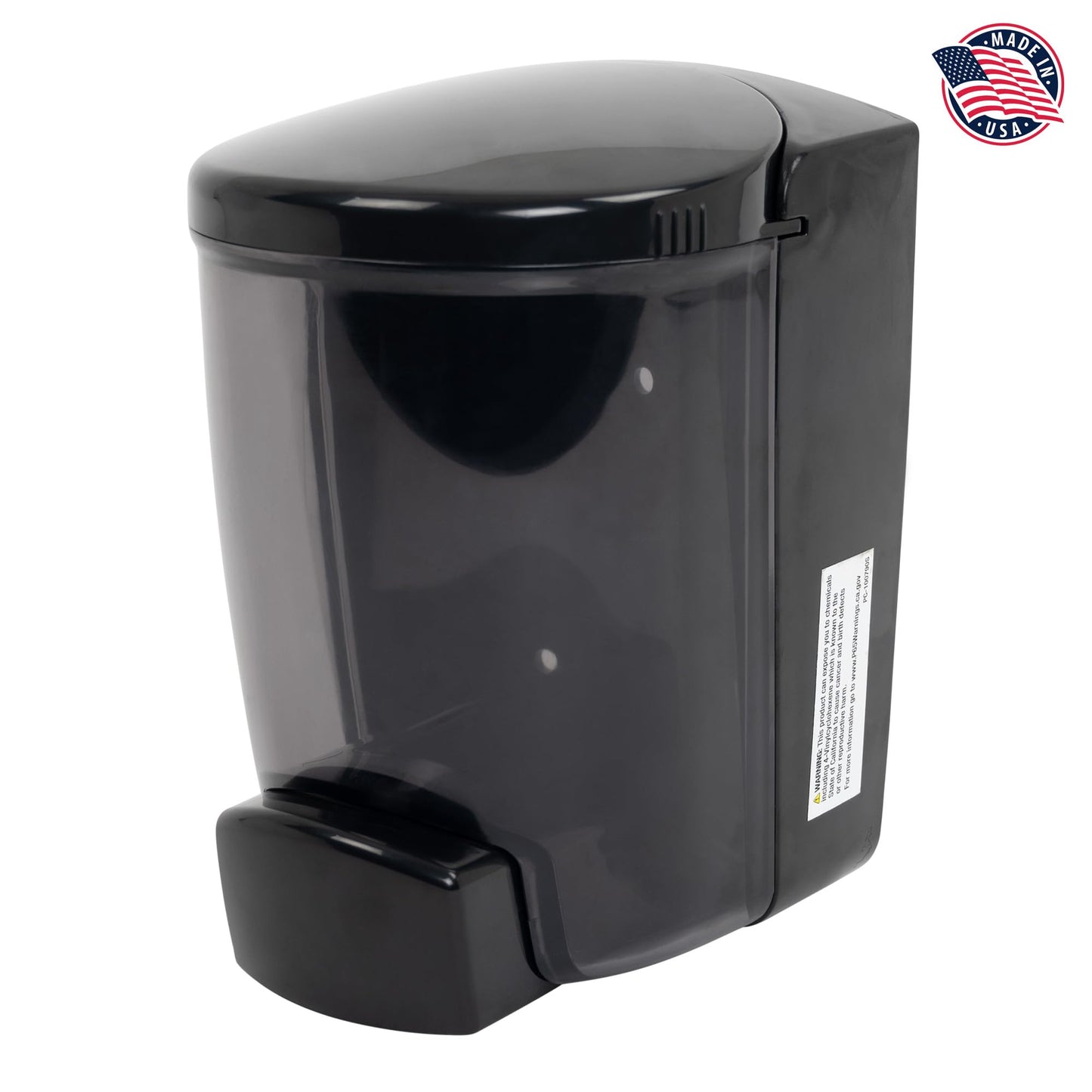 PolyJohn Wall‑Mounted Soap & Hand Sanitizer Dispenser - 30 fl oz Tank, Leakproof, Easy Install, UV‑Fade Resistant - Made in USA - Gray (PSD1-1001G)