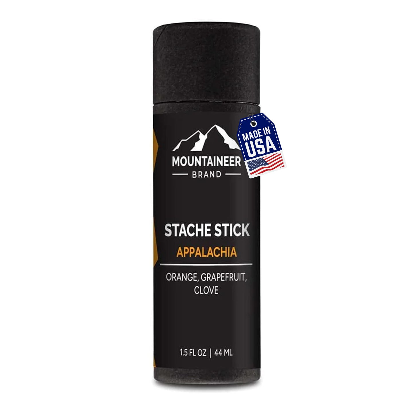 Mountaineer Brand Stache Stick | Appalachia Scent | Made with Natural Ingredients West Virginia | Firm & Long Lasting Hold | Mustache Wax | Moustache Shape & Styling | Beard Wax for Men | 1.5oz