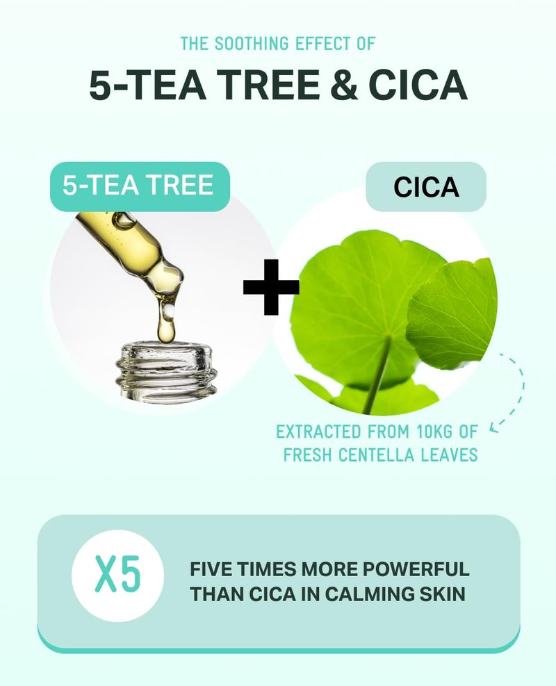 Tea Tree Cica Soothing Cream - Calming Moisturizer for Skin | 100ml Korean Facial Cream