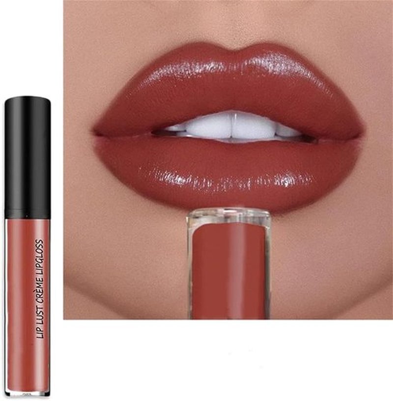 12 Color Cream Lip Gloss, 2025 New Long-Lasting Moisturizing Velvet Lip Lipstick, Waterproof, Non-Fading, Hydrating Lip Tint Natural Jelly Lipstick (07#, 1.3 Fl Oz)