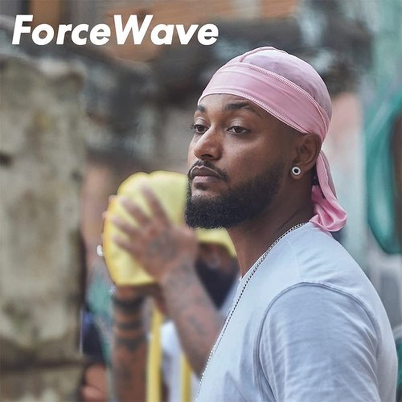 ForceWave Silky Durag for Men Wave Cap Satin Dorag for Men Women 360 Wave Pink