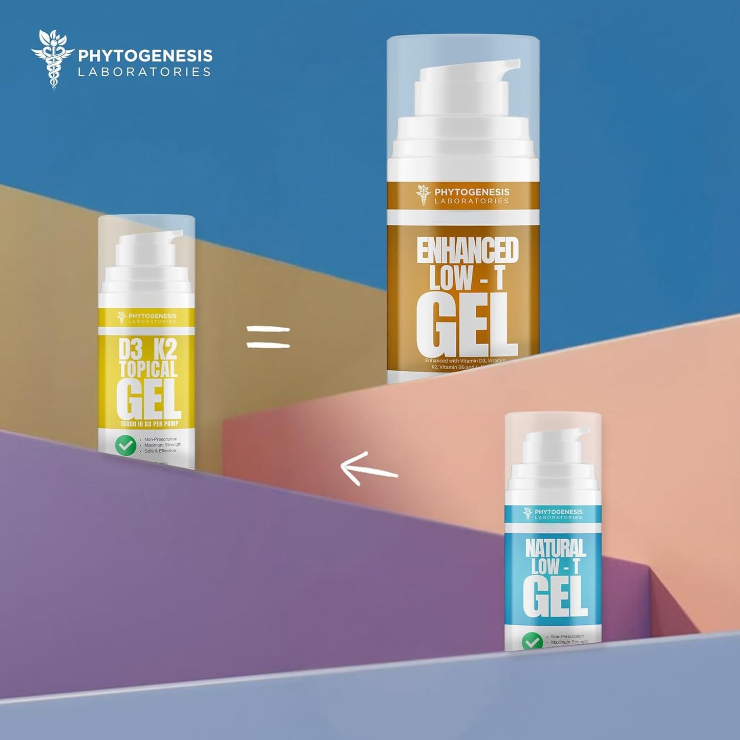 Phytogenesis Enhanced Men’s Wellness Gel, Low T Support for Men