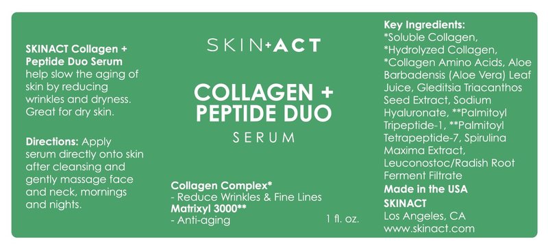 SKINACT Collagen Plus Peptide Serum - Anti-Aging Skincare Solution for Youthful Skin