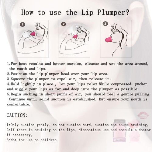 SFBBCLOZ Lip Plumper Cute Silicone Cat Paw Lip Pumper Device Quick Natural Lip Enhancer Tool Fuller Lip For Beauty Gadgets Sexy Lip Mouth (Pink)