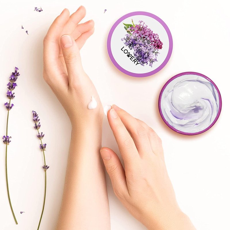 Lavender Lilac Body Butter - Hydrating Shea Cream with Jojoba Oil & Vitamin E | 12 Fl Oz